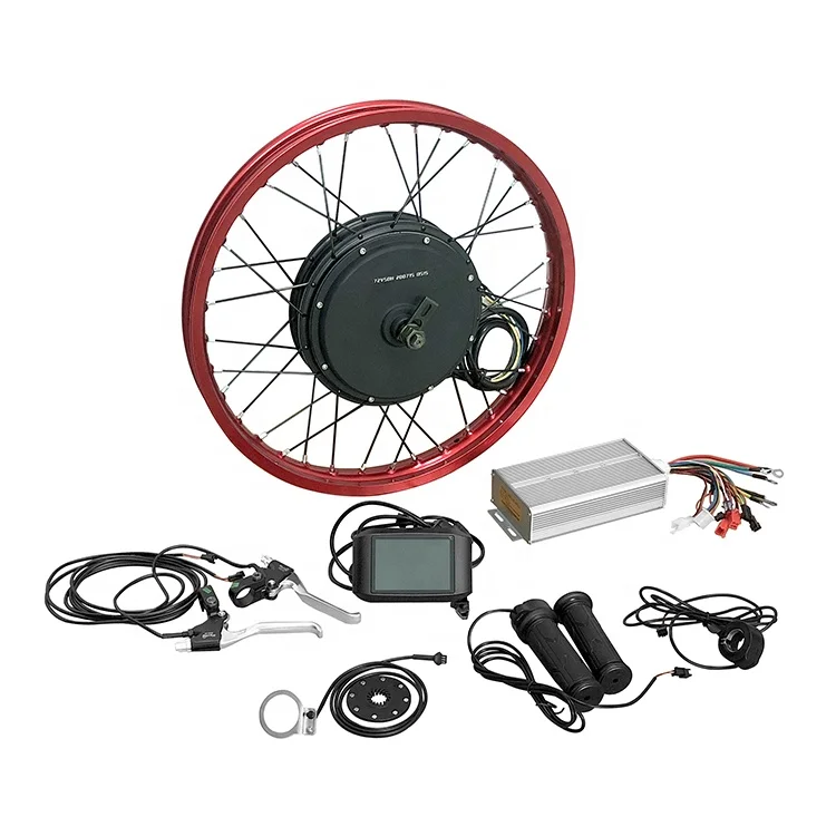

72v 3000 watt 50H magnets rear drive gearless hub motor ebike conversion kit