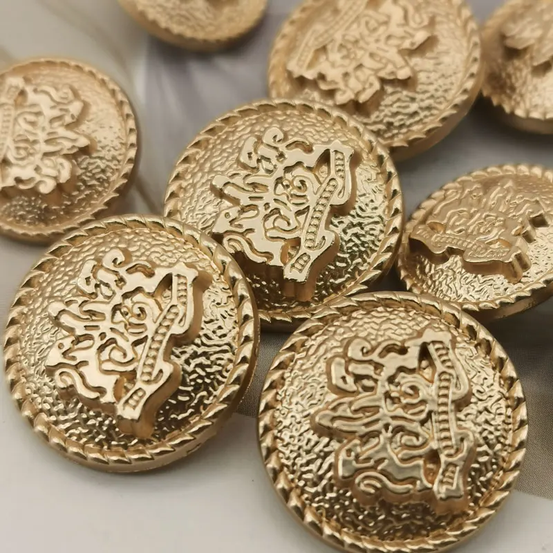 의류용 고급 재봉 장식 단추, 공예 재료, DIY 재봉 액세서리, 금속 단추, 18mm, 22mm, 10 개