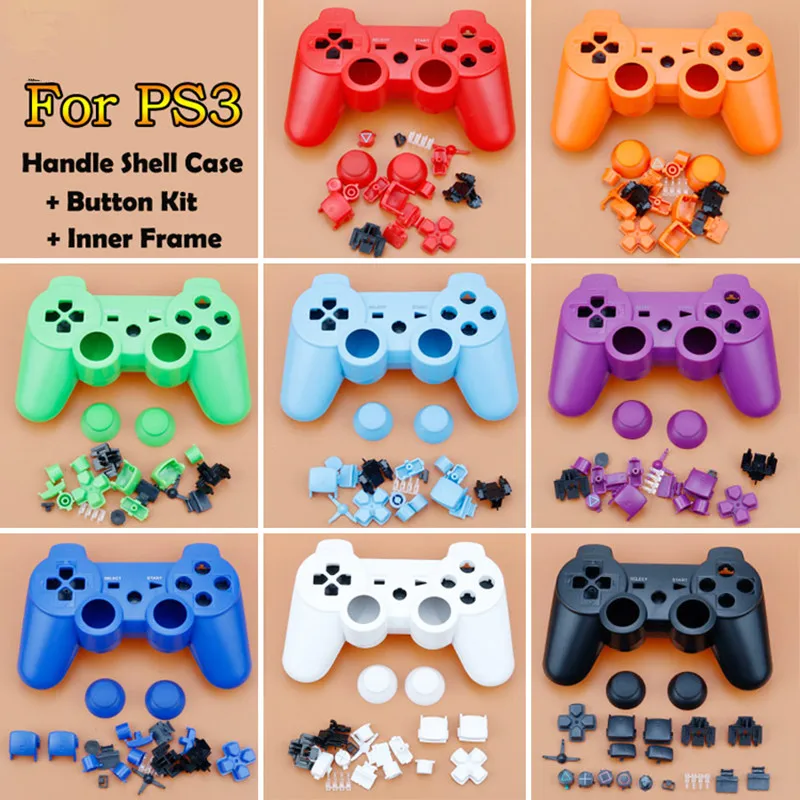 Full Set Housing Shell Replacement Case Inner Frame Buttons For PS3 Playstation 3 Controller Gamepad Cover Repair Parts