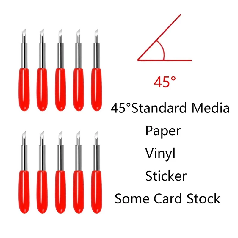 Replacement Cutting Blades for Cricut Explore Air 2 /Air 3/Maker Expression 45 Degree Standard Fine Point Blades 50PCS
