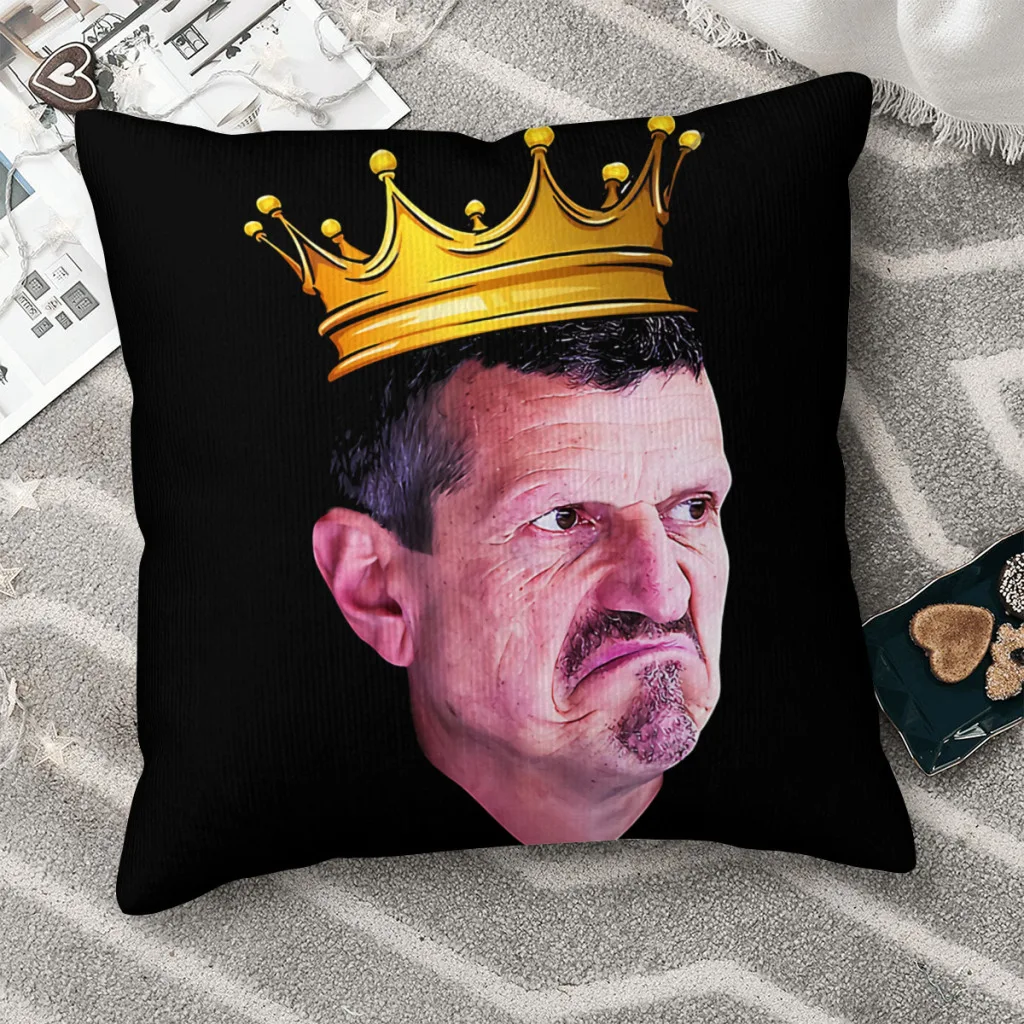 

Guenther Steiner Hug Pillowcase F1 Car Racing Backpack Cojines Sofa DIY Printed Office Throw Pillow Case Decorative