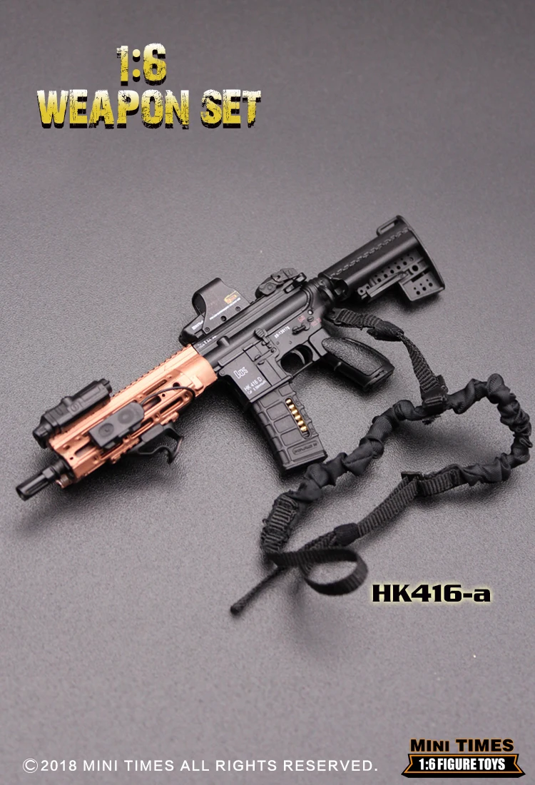 MINITIMES 1/6 Soldier Scene Accessories Mini HK416 Series M4