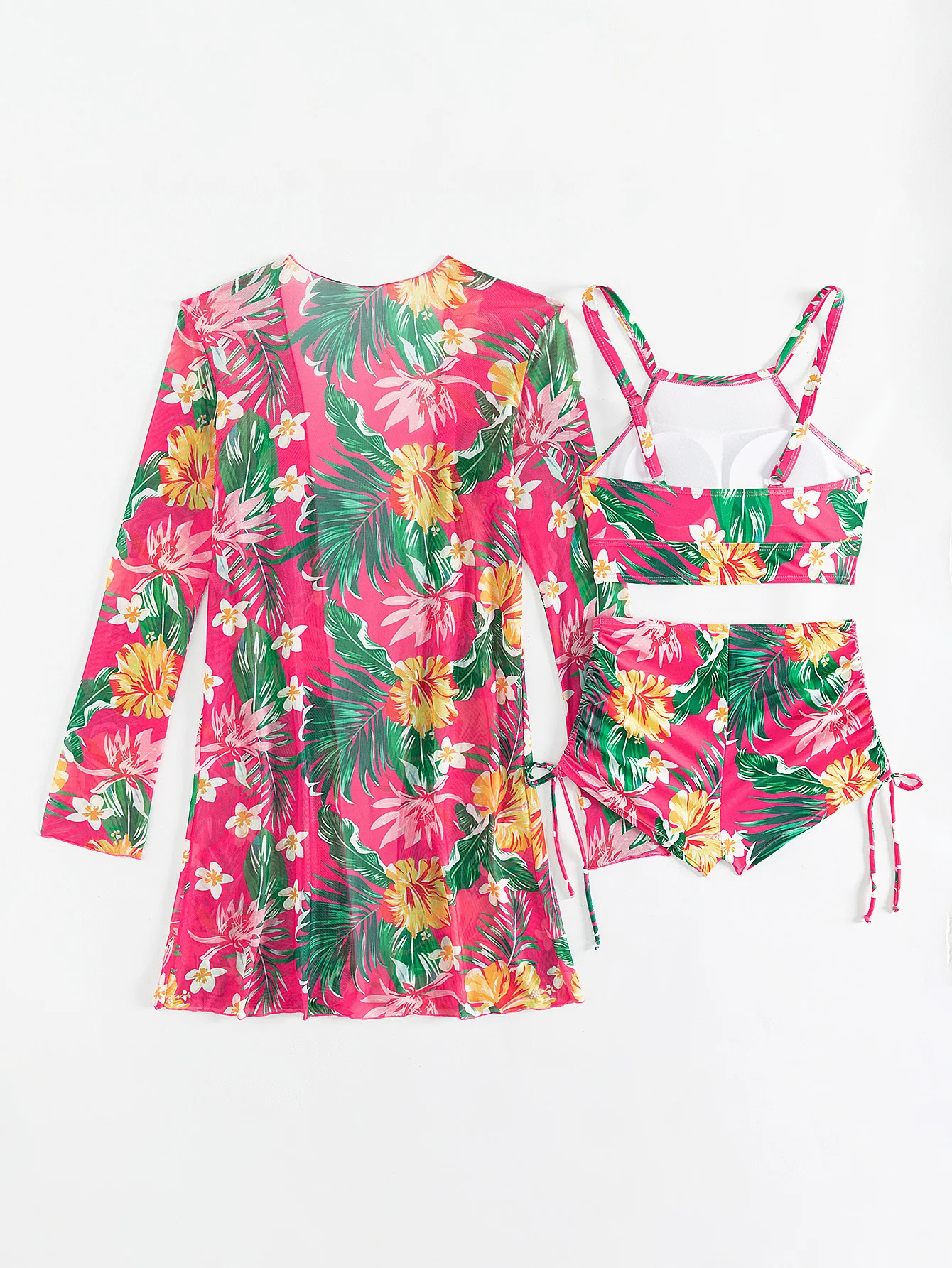 Nuevo 2026 trajes de baño conjuntos de Tankini estampados traje de baño femenino Push Up para ropa de playa trajes de baño de tres piezas piscina traje de baño para mujer