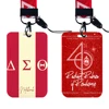 Delta Sigma Theta Sorority sodal ID Card Holders Lanyard Credit Card Badge Holder Girl Retractable Clip Business Cardholder Key 4
