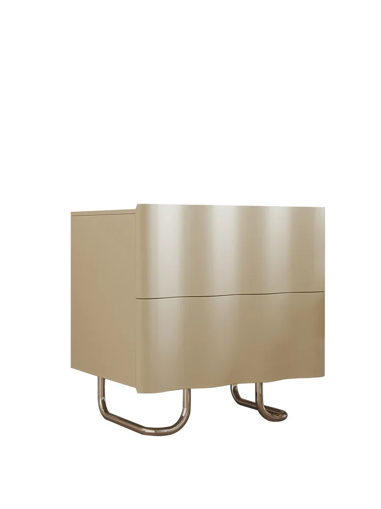 

YY Simple Modern Small Storage Box Simple Multifunctional Wave Bedside Table