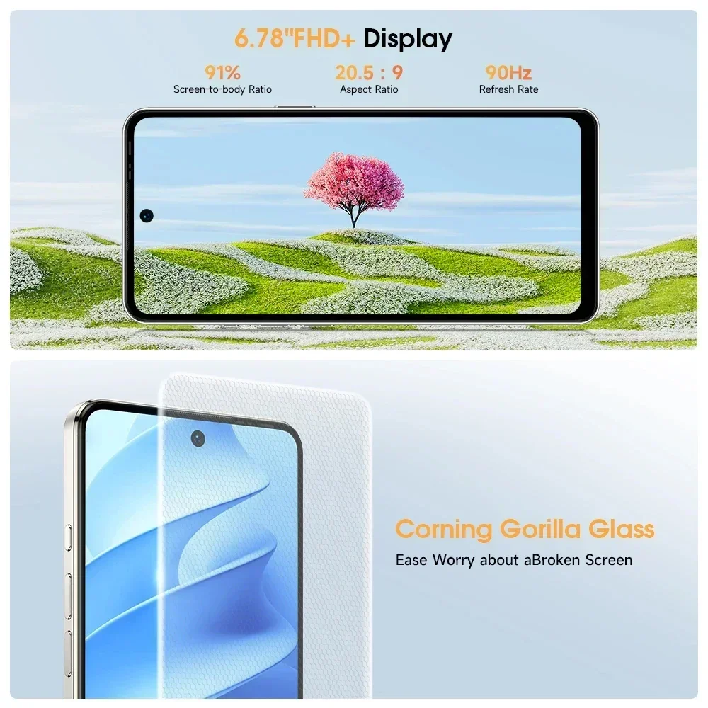 Smartphone Android 6.78 Inch Octa Core 6GB+256GB Mobile Phone 50MP 5450mAh Cellphone NFC Google Play