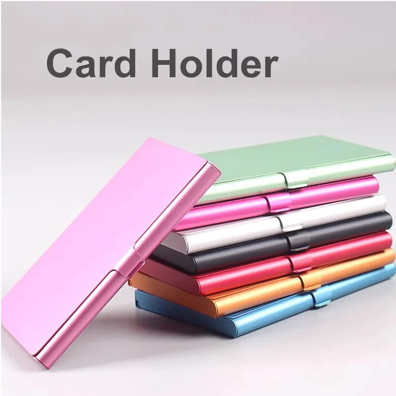 Credit Card Holder Business Card Case Aluminum Alloy Holder Box Cover Men Business ID Case Desktop card holder,credit card holder,desk card holder