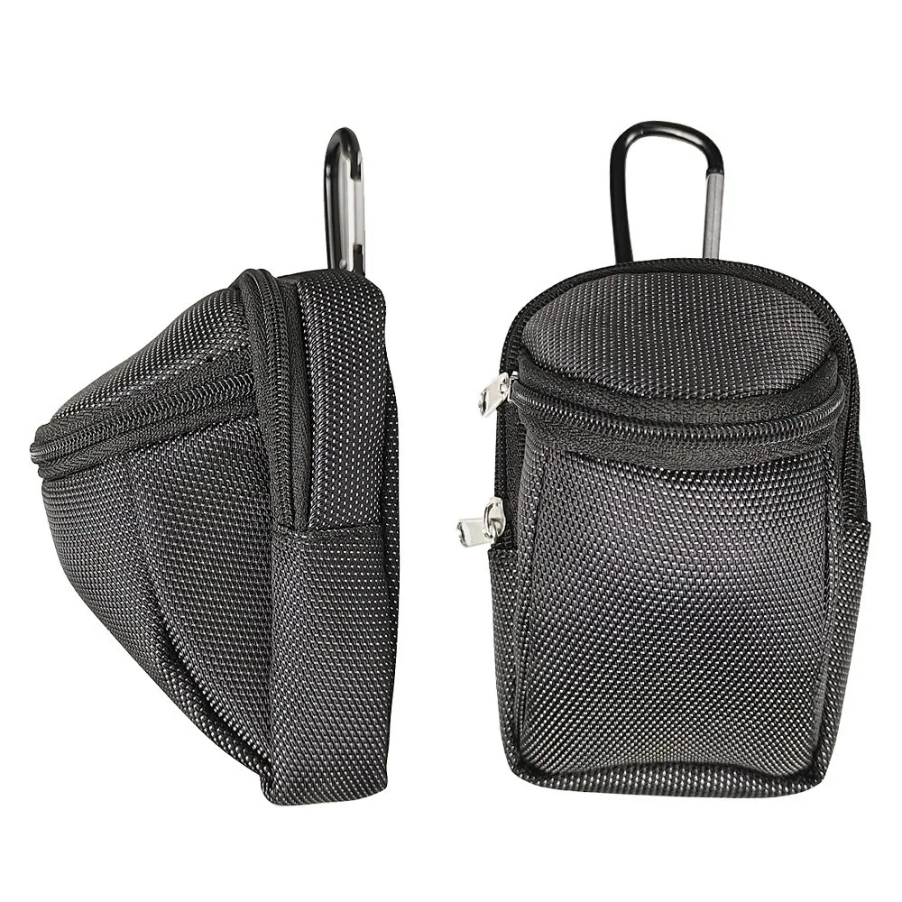

Golf Tees Holder Golf Small Waist Bag Storage Pocket Waist Hanging Golf Ball Bag Black Portable Golf Pouch Ball Holder