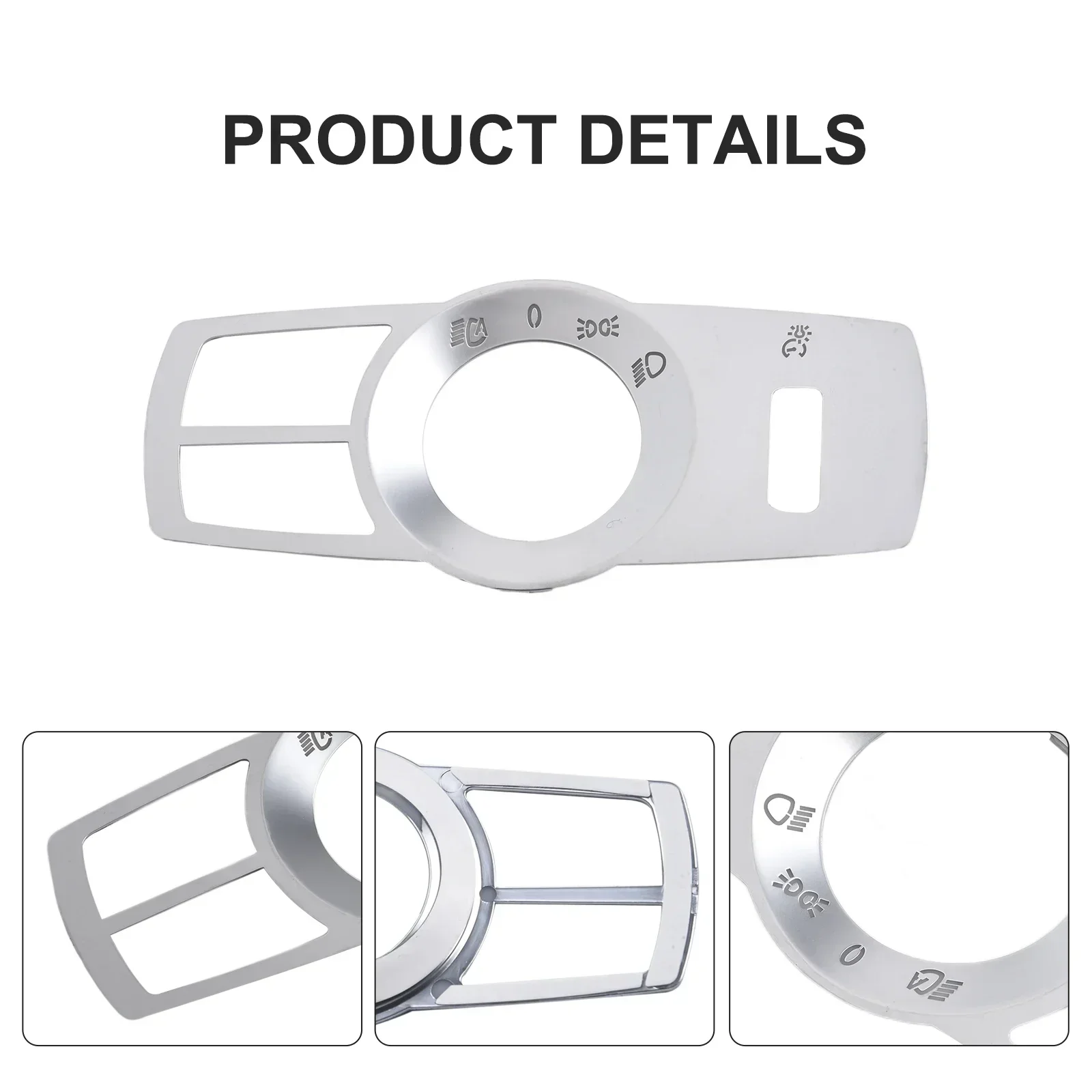 1Pcs BMW 5 7 X3 X4 F10 F07 F01 F25 F26 라이트 패널 스위치 프레임 ABS 크롬 도금 헤드 라이트 버튼 커버 트림 인테리어 부품