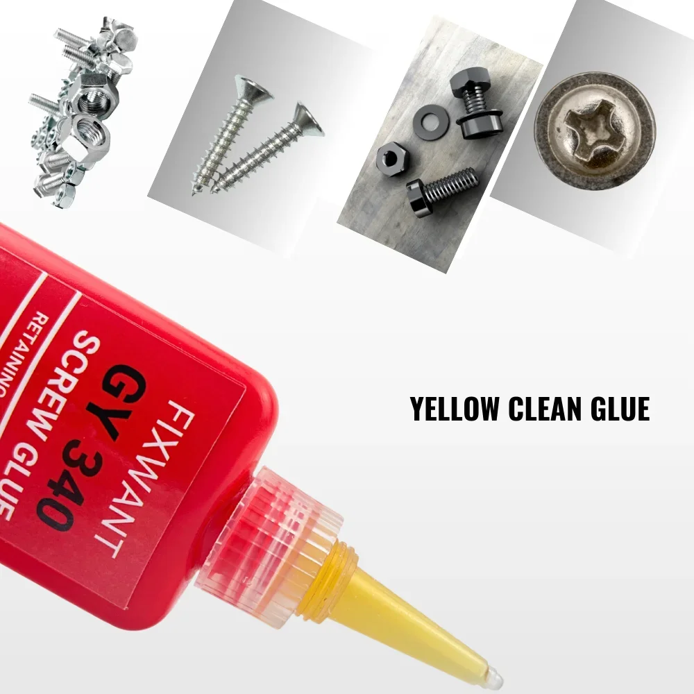 FIXWANT 340 나사 잠금 조임 나사, 녹슬지 않는 코킹 방지, 온도 저항, 무산소 접착제 50ml