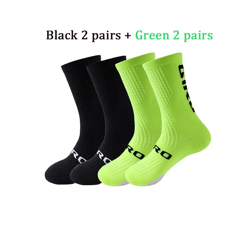 4 Paris/Set Cycling Socks New Profesional Running Socks Compression Basketball Soccer Sport Man And Woman Hiking Football White