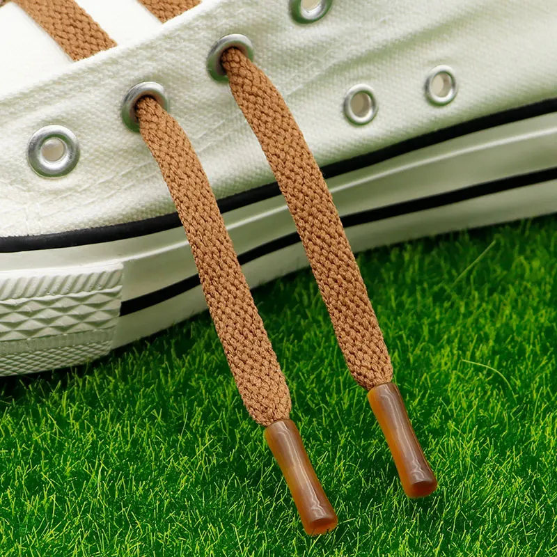 Coolstring Plastic Aglets 5.9*22mm Brown Beige Tape Ends Colours Mixed Double-sided Quaint Tips 4Pcs/Lot Premium Rope Decoration