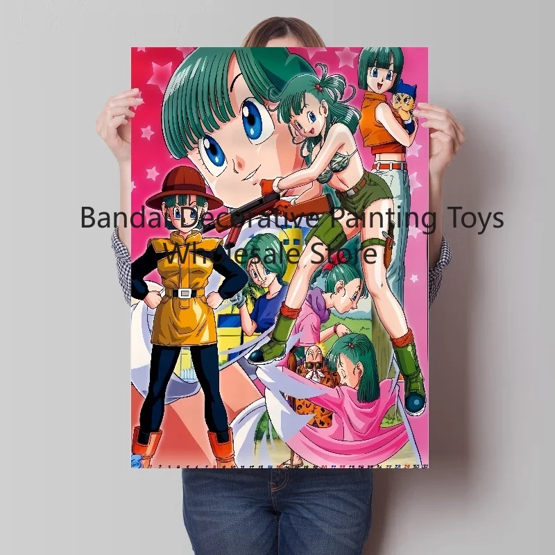 古典的な日本アニメキャンバス絵画超サイヤ人悟空ブルマアートプリント