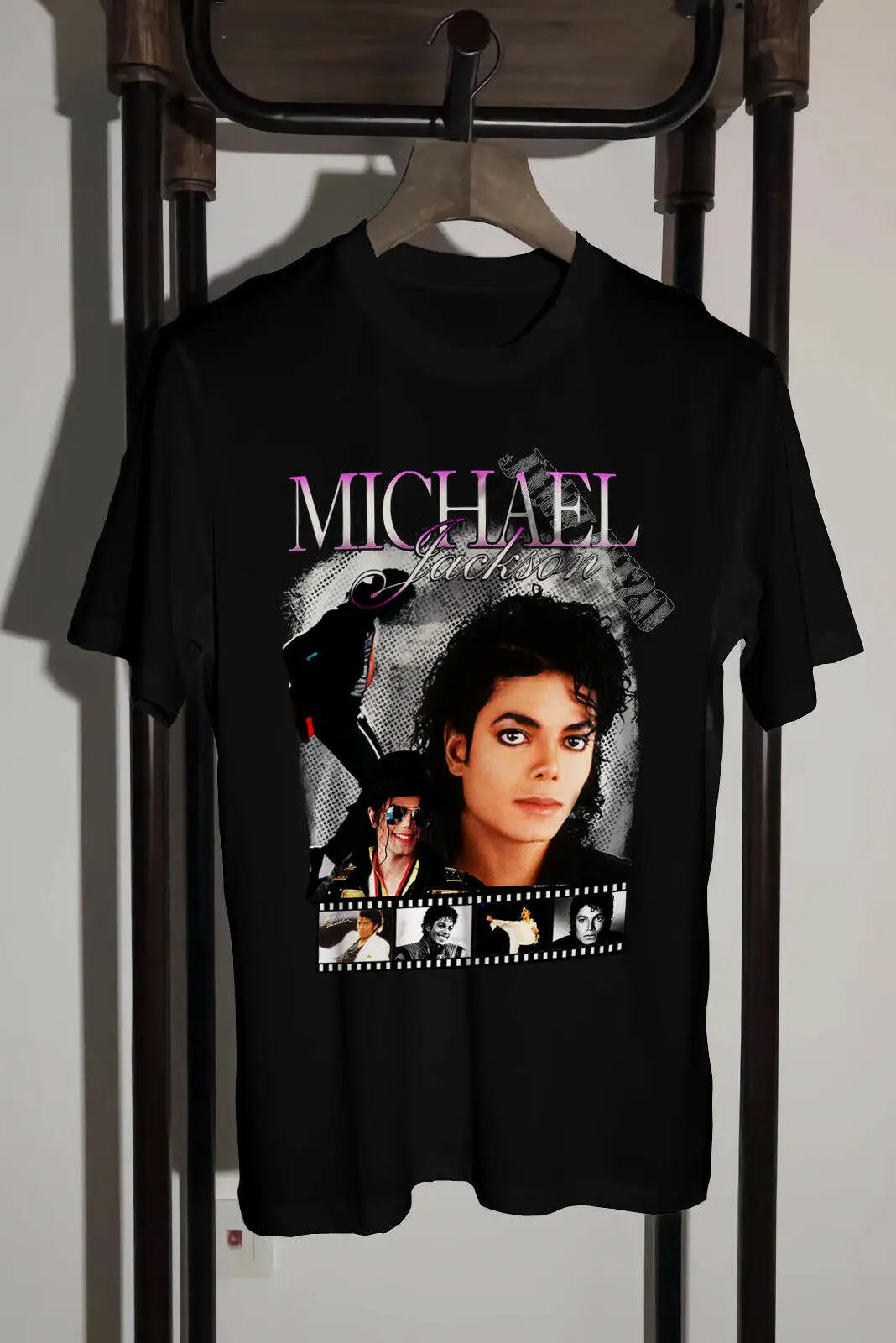 

Homage Classic Michael Jackson T Shirt. High Quality Cotton, Loose, Large Sizes, Breathable Top, Casual T-shirt S-3XL