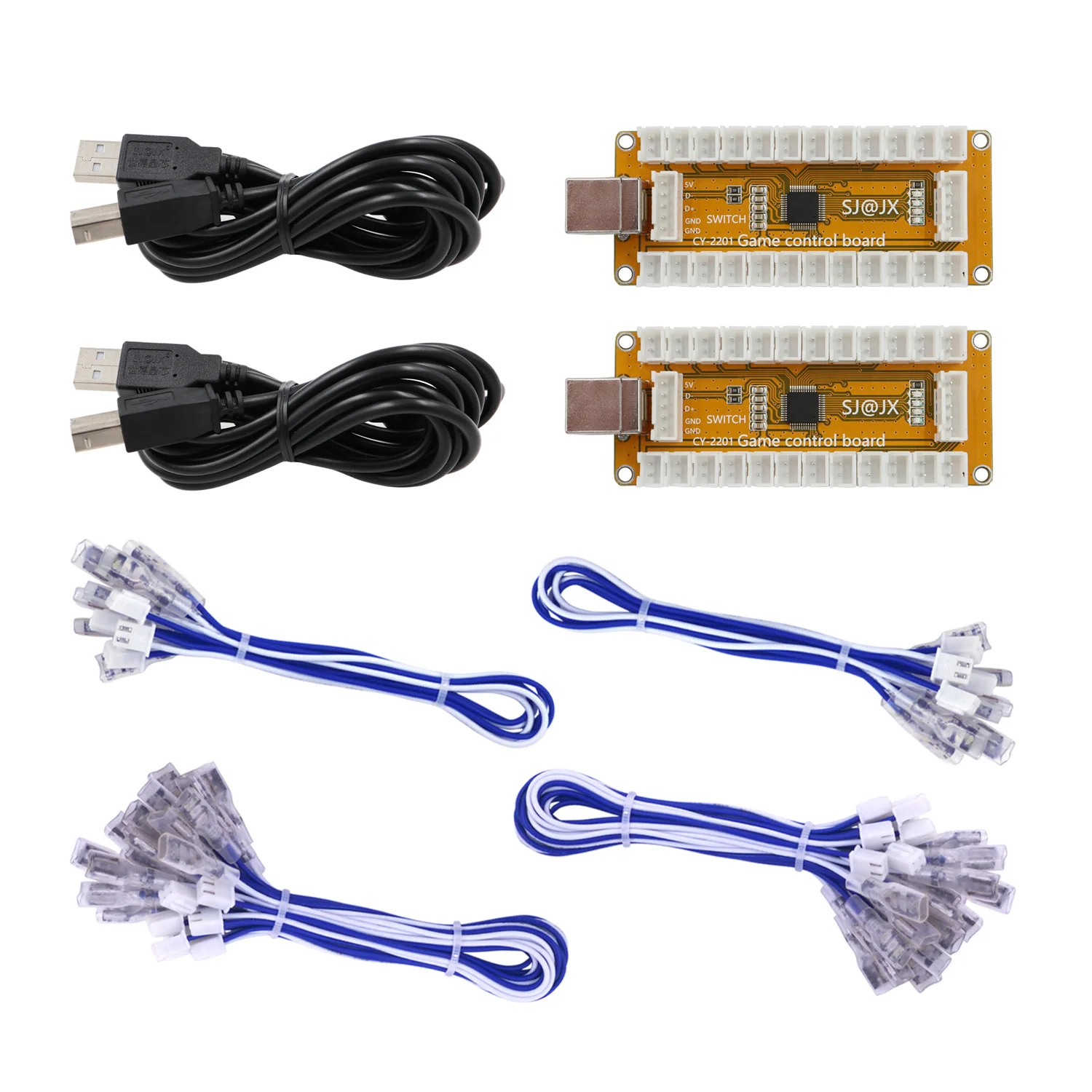 Sj @ Jx Arcade Game Usb Encoder 2 Player Gamepad Led Button Cable Joystick Controller Per Nintendo Switch Pc Ps3 Raspberry Pi