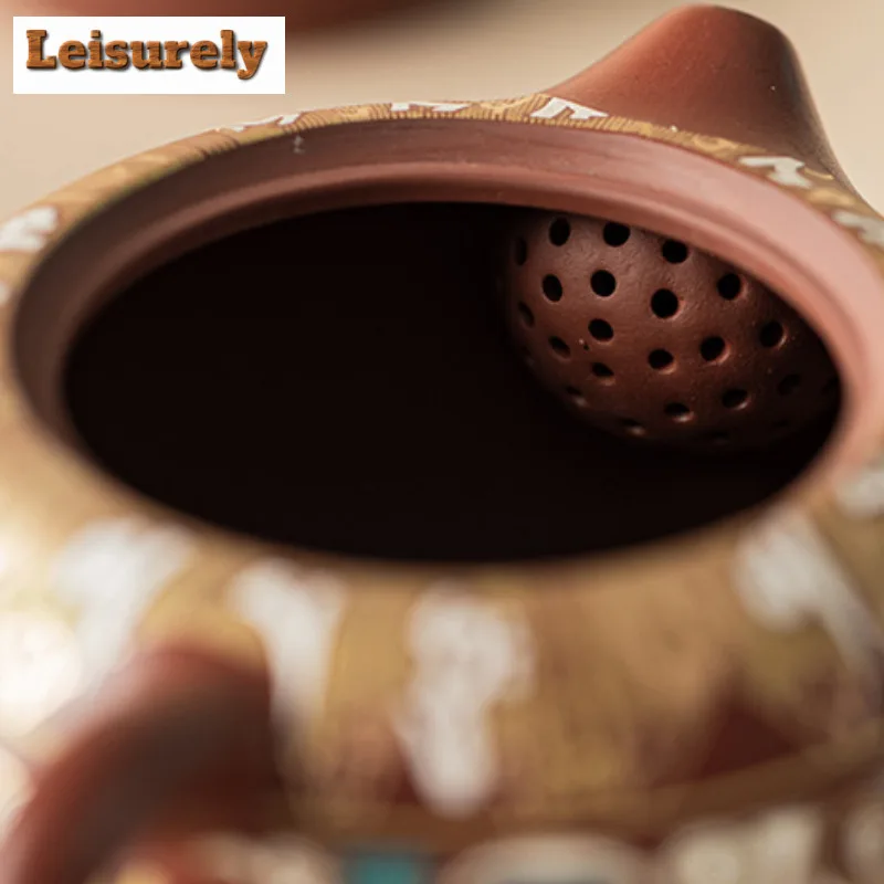 Gold And Silver Mixed Purple Clay Xishi Pot Tea Set Complete Set Japanese Tea Ceremony Set Teapot And Tea Cup Set Cafes Ornament