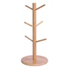 Tree Shape Wood Coffee Tea Cup Rack Storage Holder Stand Home Kitchen Mug Hanging Display Drinkware Shelf With 6 Hooks 5