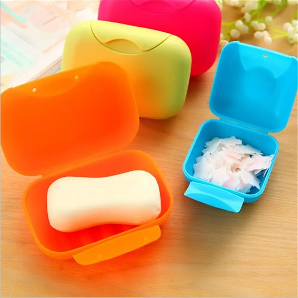 1PC Soap Dishes Box Portable Case Holder Container Wash Shower Bathroom Sealed Travel Supplies Random Color | Дом и сад