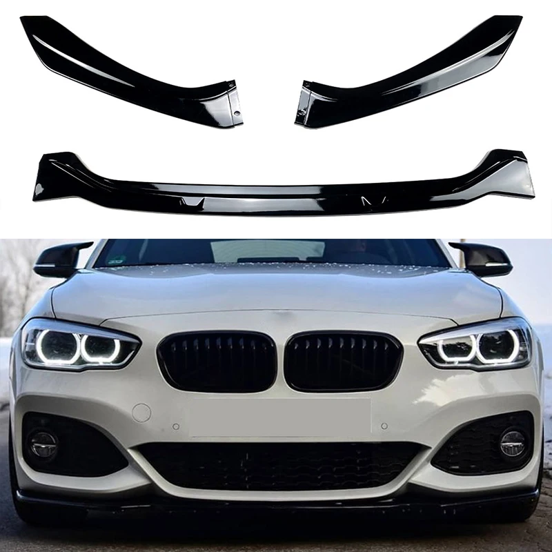 Paraurti Anteriore Lip Splitter Diffusore Lip Body Kit Per Bmw Serie 1 F20 F21 M-Pack 118I 120I 2015-2019 Accessorio Paraurti Spoiler Auto