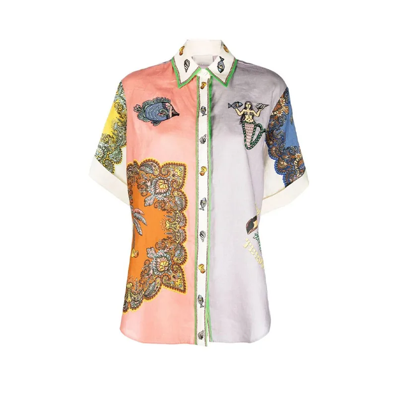 Conjunto Feminino Estampado Manga Curta