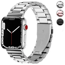 

2 Pcs strap for Apple watch band 45mm/41mm 44mm 40mm iWatch band 42mm 38 mm Stainless steel bracelet iwatch series 5 4 3 se 6 7