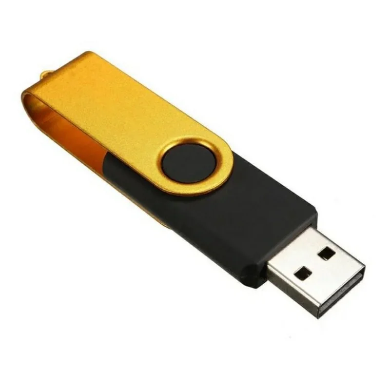 금속 360 회전식 USB 2.0 플래시 드라이브, 다채로운 펜 드라이브, 메모리 스틱, U 디스크 사진 선물, 32GB, 64GB, 16GB, 8GB, 4GB, 100 개/로트