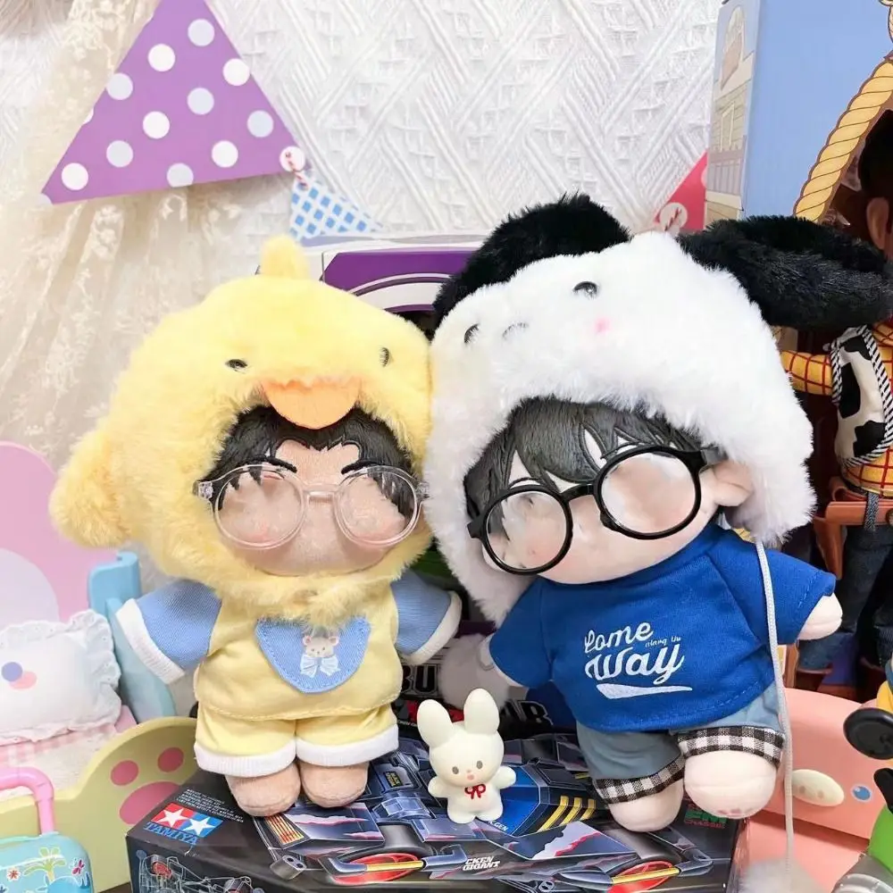 20Cm Vestiti Per Bambole Cartoon Chicken Dog Cap T-Shirt Shorts Suit Sostituzione Outfit Playing House Change Dressing Game Toy Gift