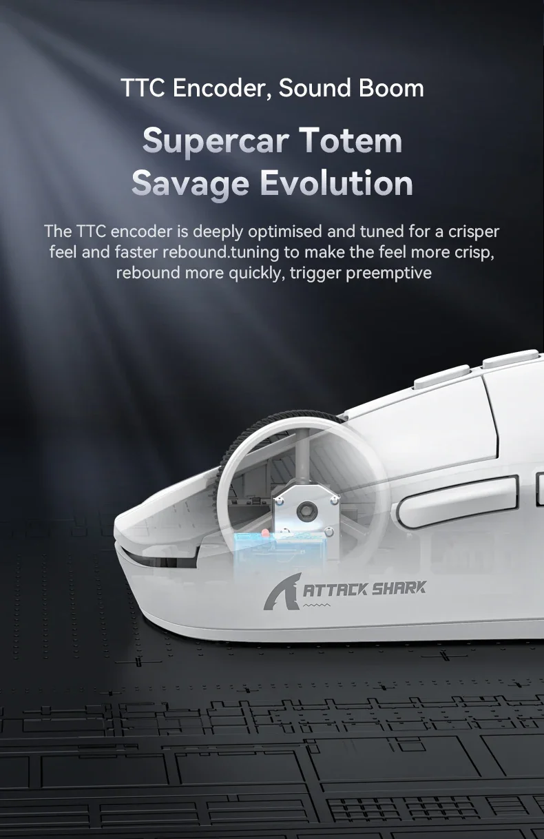 Attack Shark X6 26K DPI Wireless Game PixArt PAW3395 RGB Magnet Macro PC/Laptop wireless mouse gaming mouse