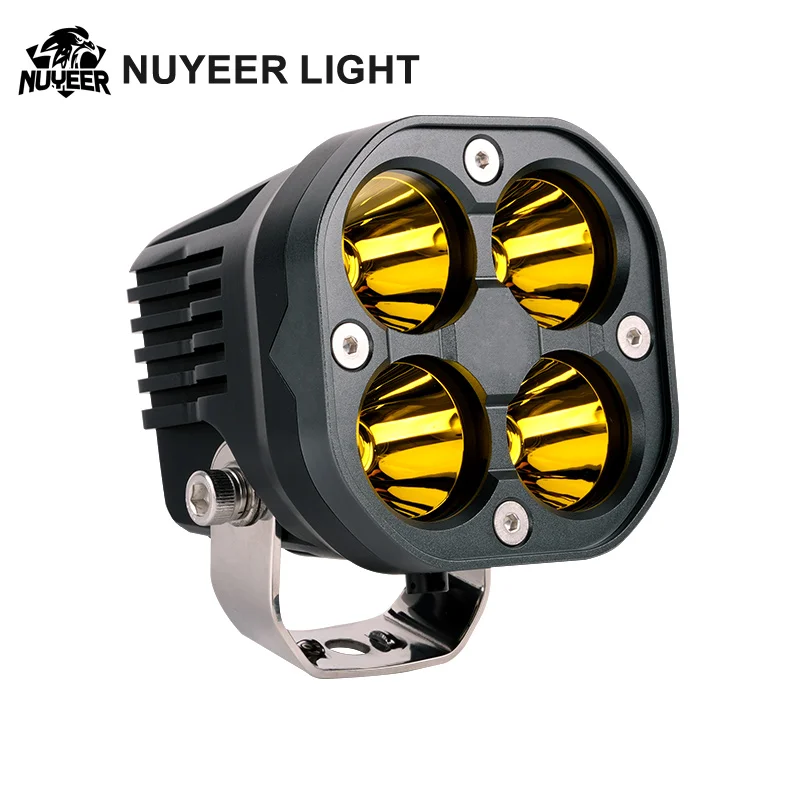 3Inch 46W LED Square Pod Lamps 12V-24V IP68 Waterproof Fog Driving Work Light For Car Offroad 4x4 Truck SUV ATV UTV Boat
