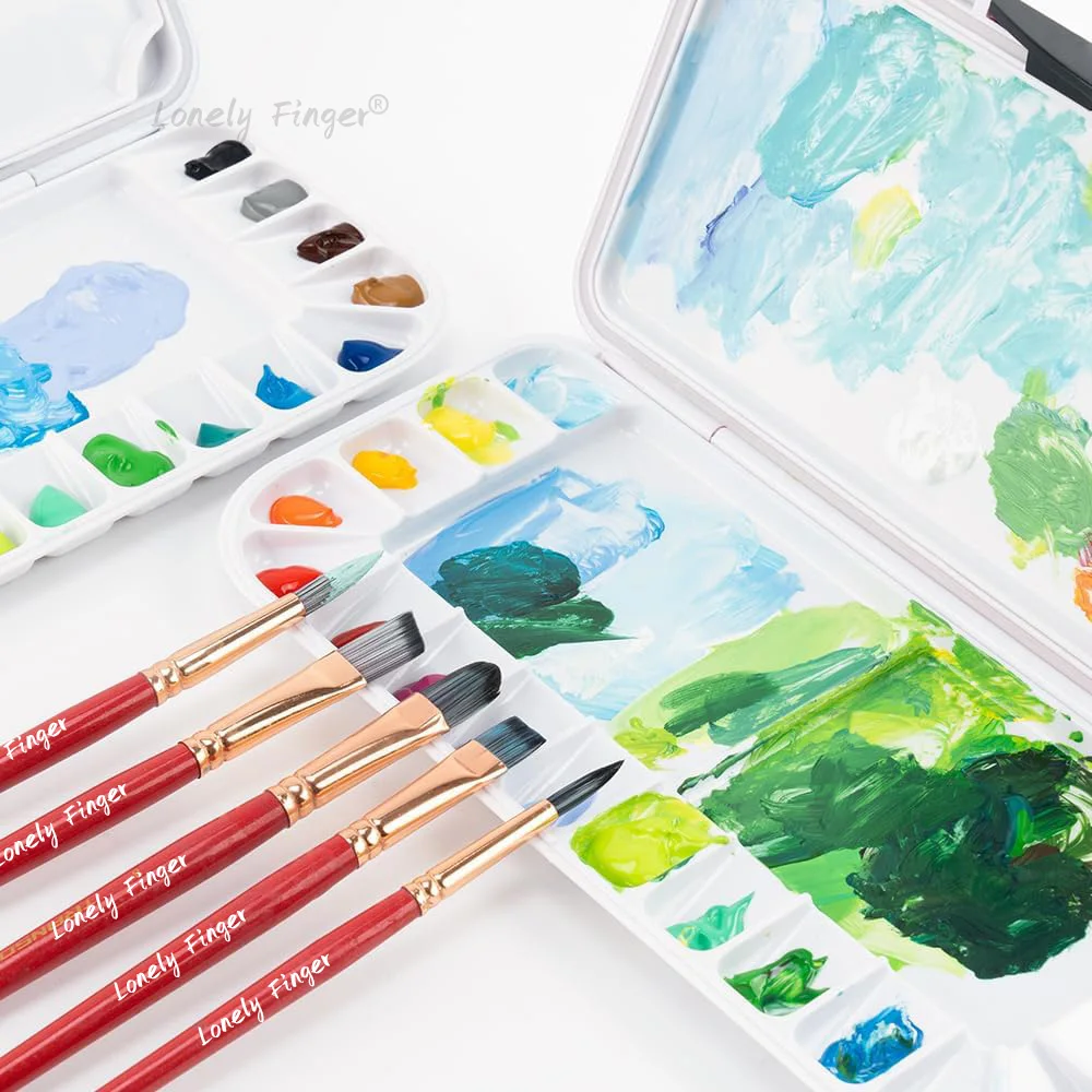 18 Wells Watercolor Paint Palette, Portable Folding Paint Palette for Watercolor, Acrylic & Oil Paints Wonderful box for Artists 3