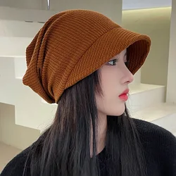 Korean Autumn and Winter New Hat Women's Fashion Network Red Ins Heap Hat Winter Student Warmth Pullover Hat Knitted Bone Hat