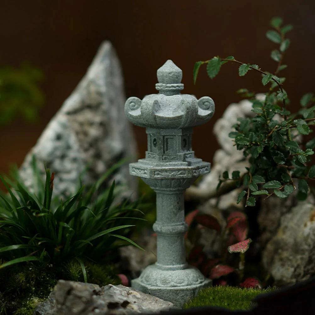 

Bonsai Pavilion Decor Garden Decoration Tiny Pavilion Statue Zen Style Pavilion Adornment