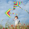 Colorful Rainbow Kite Long Tail Nylon Outdoor Kites Flying Toys For Children Kids Kite Parent-child Game Toys Gift for Birthday 3