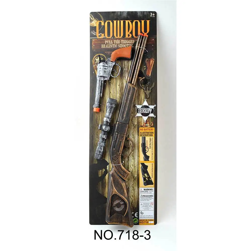 Kids Cowboy Gun Military Plastic Model Costume Jewelry Matching Pieces Cosplay Party Props