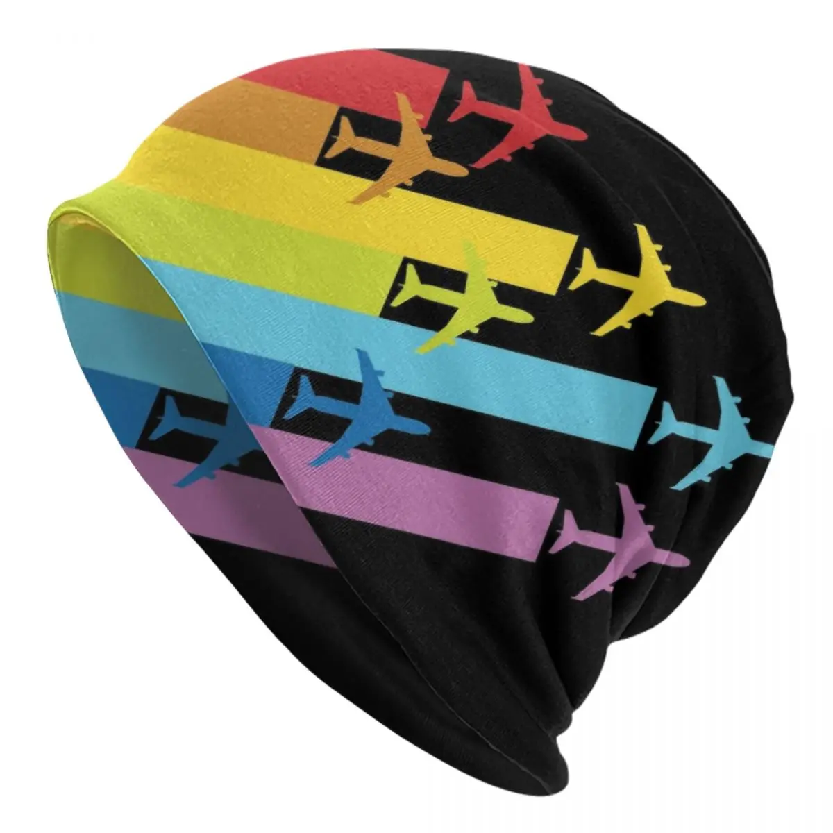 Радужная шапка для самолетов, головные уборы, вязаная шапка в стиле хип-хоп, осенне-зимняя трикотажная шапка для солдатиков, головные уборы, шапки, шапки
