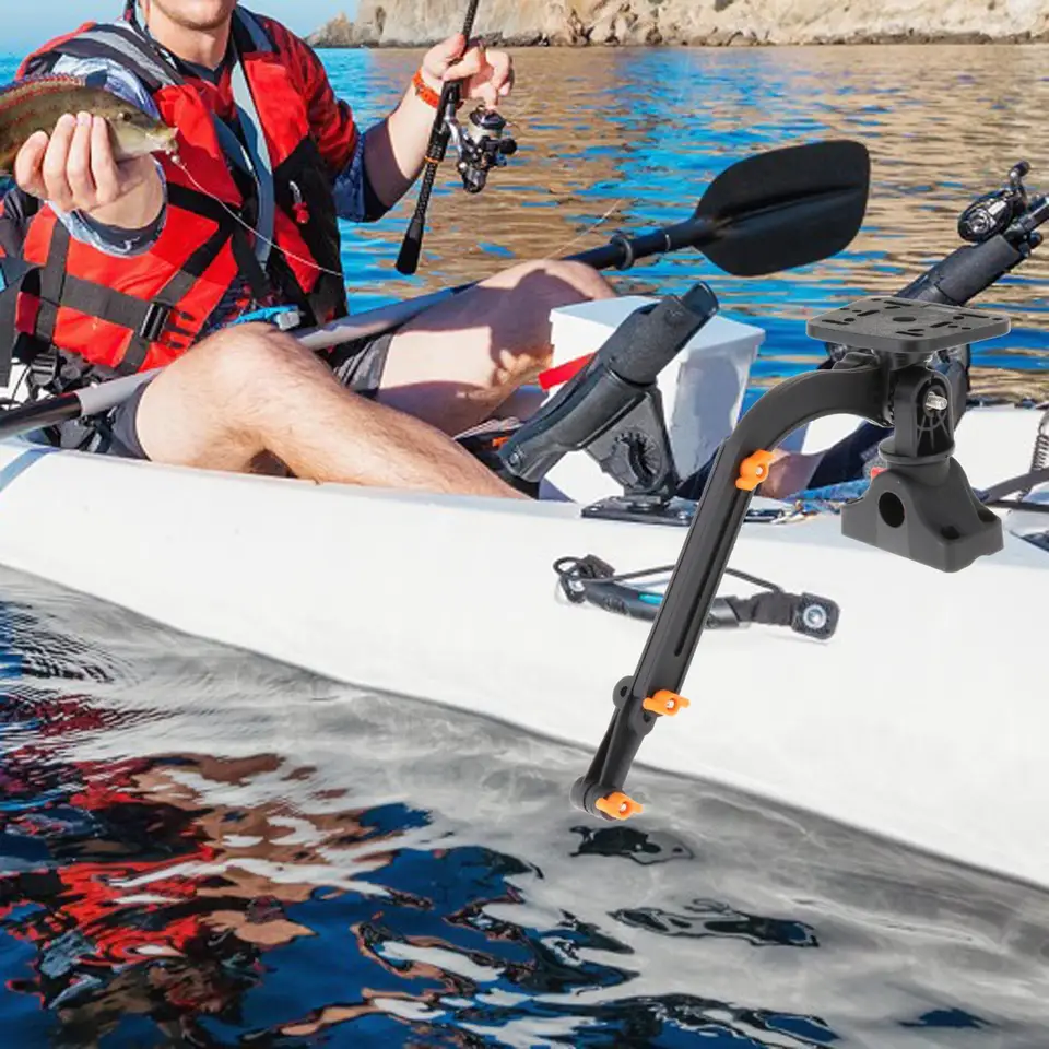 Base Supporto Universale Per Ecoscandaglio, Regolabile 360°, Per Barca, Kayak, Canoa