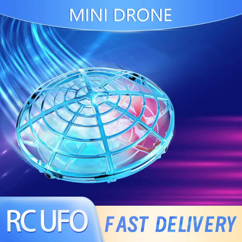 미니 RC UFO 드론 LED 조명, 시계 리모컨, 장애물 회피, 전기 비행, 휴..
