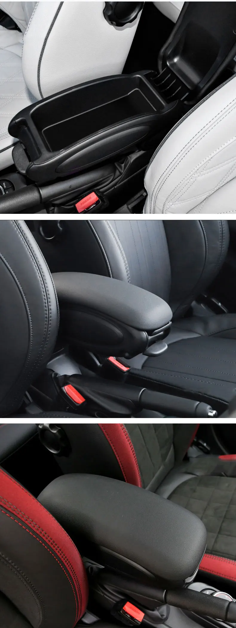Auto Modifikation Zubehör F55 F56 F57 Auto Zentrale Steuerung Armlehne Box Sitz Lagerung Box Für BMW MINI F55 F56 F57 – Detail 4
