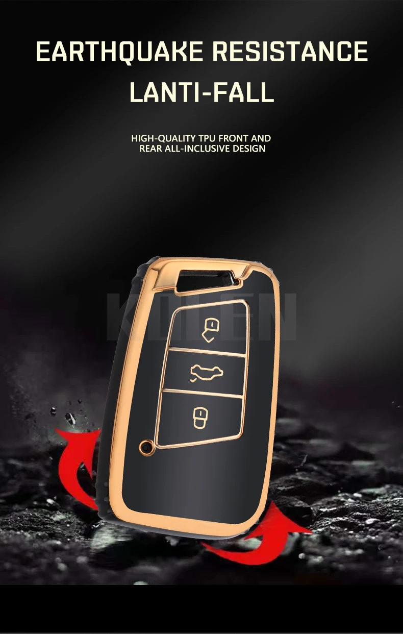 Fashion TPU Car Remote Key Case Cover Shell per VW Volkswagen Passat B8 Tiguan Magotan Golf per Skoda Kodiaq Superb A7 Keyless -