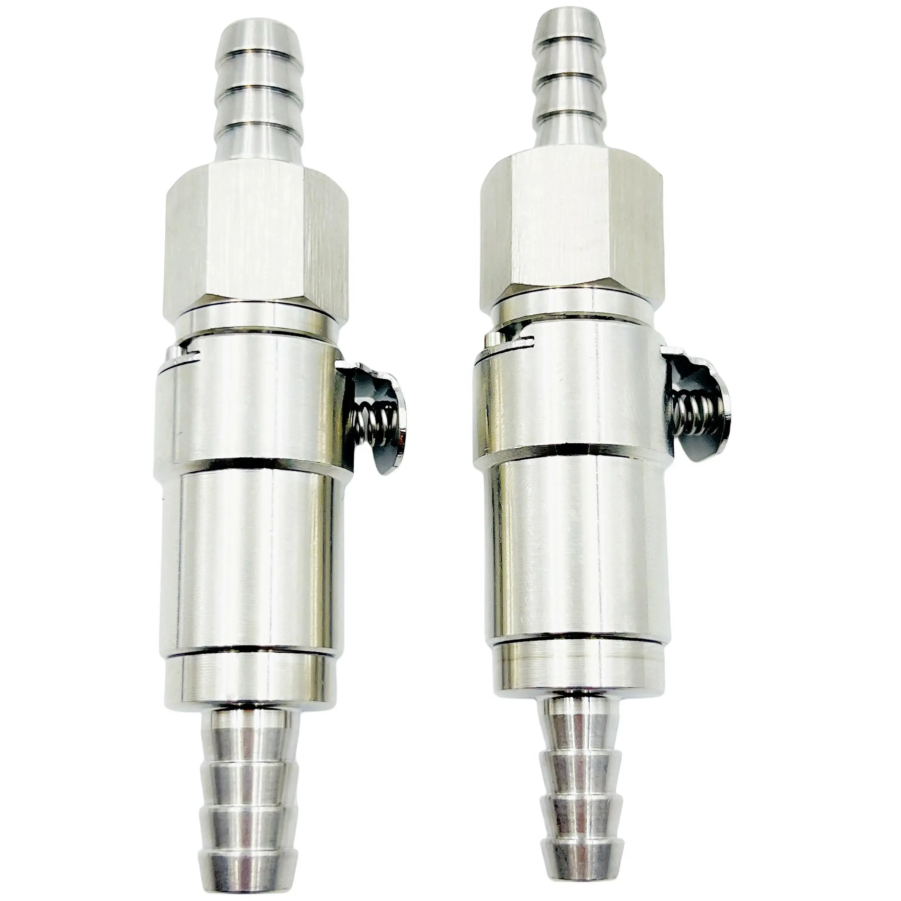 Schnellverschluss-Trennschlauch 8mm / 6mm Rennsport-Kraftstoffkupplung mit Absperrventil für Benzin-Schlauch, Motorradzubehör, Schnittstelle – Detail 2