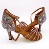 Latin Dance Shoes Full Rhinestone Girls Latin Dance Shoes Soft Bottom Adult SALSA Diamond Salsa Latin Ballroom Shoes 1