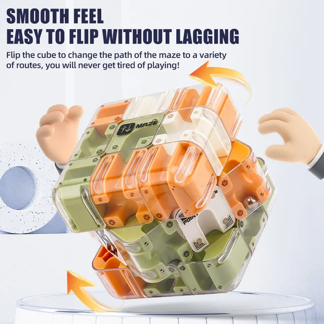 3D Maze Magic Cube Fidgeting Toys Kids Labyrinth Creative Puzzle Intelligence Cube Logical Thinking Anti Stress Educational Toys 3