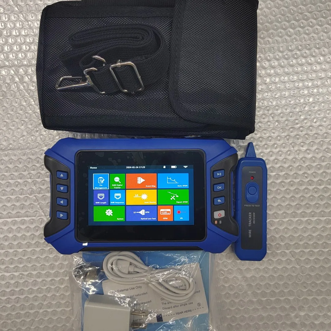 FTTX JW3302H Mini PRO OTDR  Optical Time Domain Reflectometer12 IN 1 MultiFunction  Fiber Breakpoint Tester 3.5inch  LCD Screen