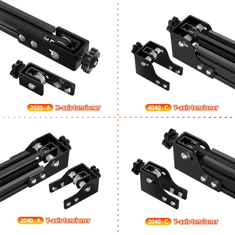 Impressora 3d Suporte do Motor do Eixo y x Gt2 mm com Tensor 2gt para Cr10 Ender3 Diy Peças de - Imagem 4