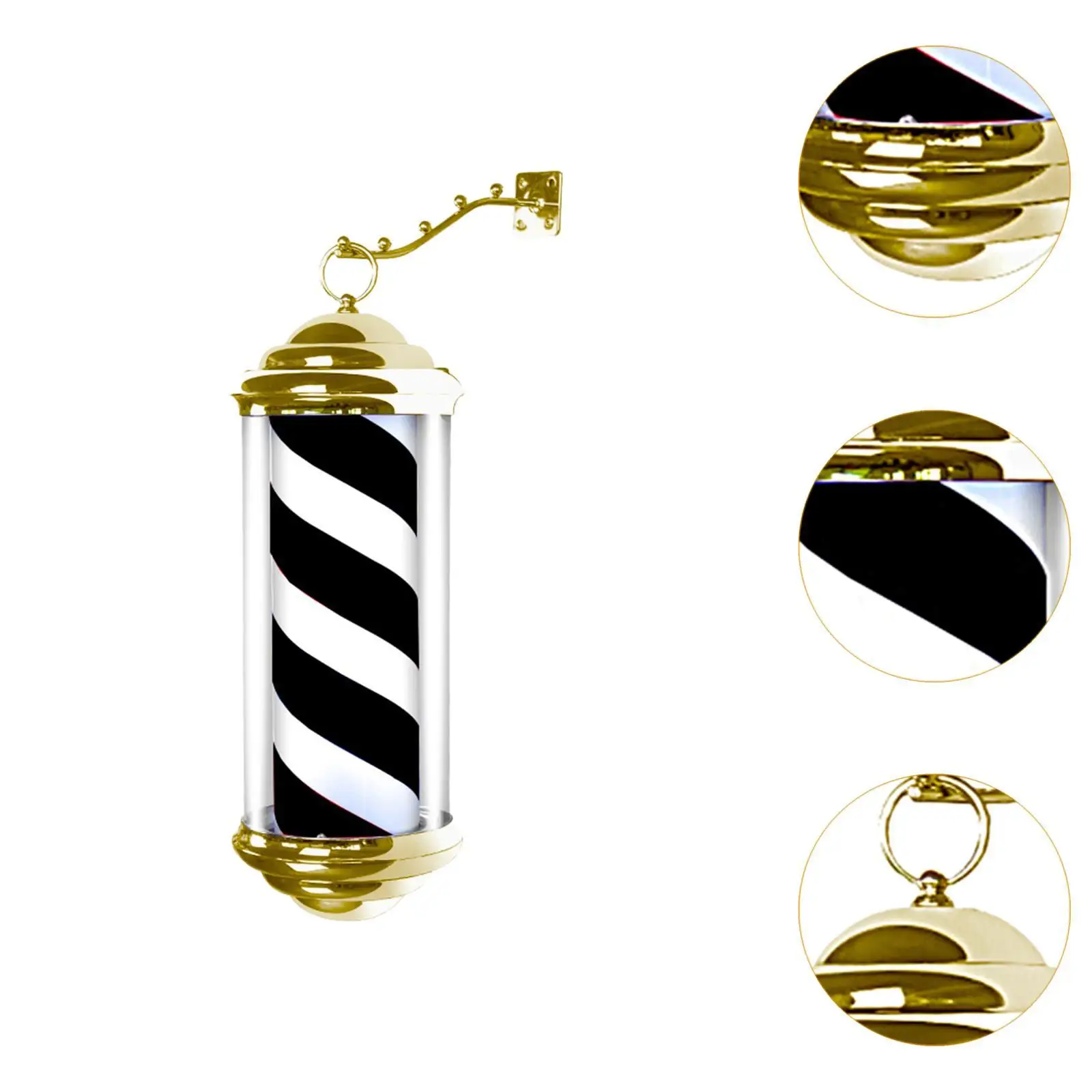 야외 미용실용 LED 이발소 폴 라이트, 전통 이발소 폴