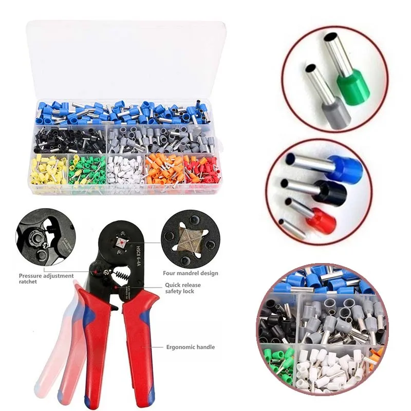 Terminal Connector 400-2120PCS Electrical Tube Insulated Terminal VE Tubular Crimp