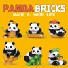 Cute Chinese Panda Building Blocks Sets DIY Educational Assembly Toys Bricks Mini Animals Model MOC Kids Christmas Birthday Gift 1