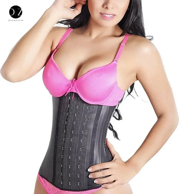 Short Torso Waist Trainer Corset Shaper Shapewear Women Workout Fajas  Colombianas Latex Waist Cincher Sports Girdle 9 Steel Bone - Shapers -  AliExpress