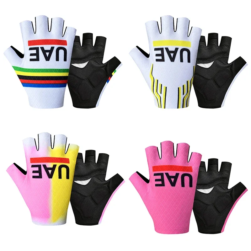 Team UAE Ring Race Commemorative Edition Cycling Gloves Breathable Road Bike Gloves Half Finger Anti Slip Mtb Bicycle Gloves sport gloves