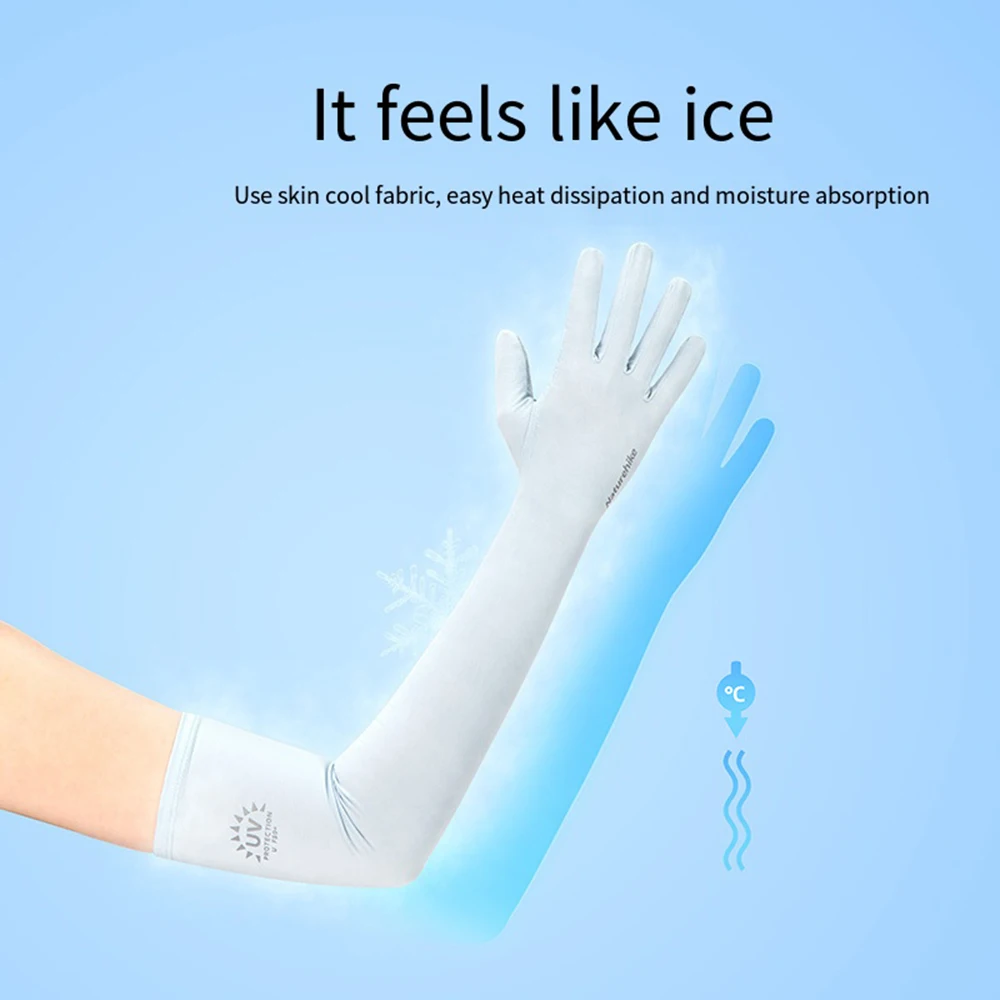 

Солнцезащитные рукава Naturehike на весь палец, летние противоскользящие и дышащие защитные рукава для кемпинга, походов, бега